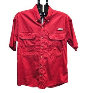 Magellan Sportwear Mens M Fishing Shirt Short Sleeve Vented Fish Gear Lake Fork